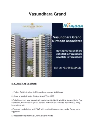 Vasundhara Grand - Nirmaan Associates