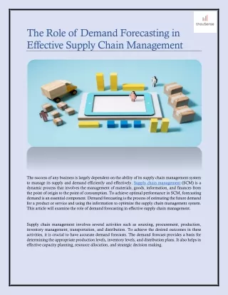 the role of demand forecasting in effective