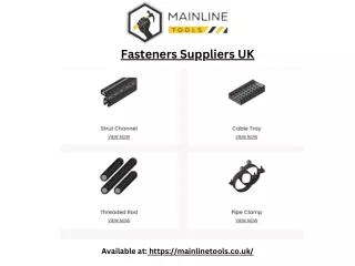 Leading Fixings & Fasteners Suppliers UK