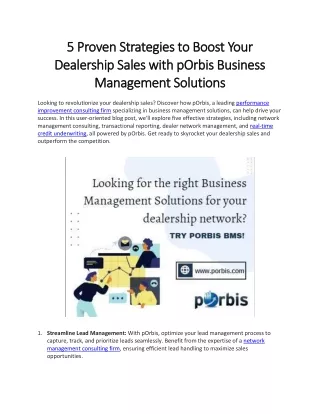 5 Proven Strategies to Boost Your Dealership Sales with pOrbis Business Management Solutions (1)