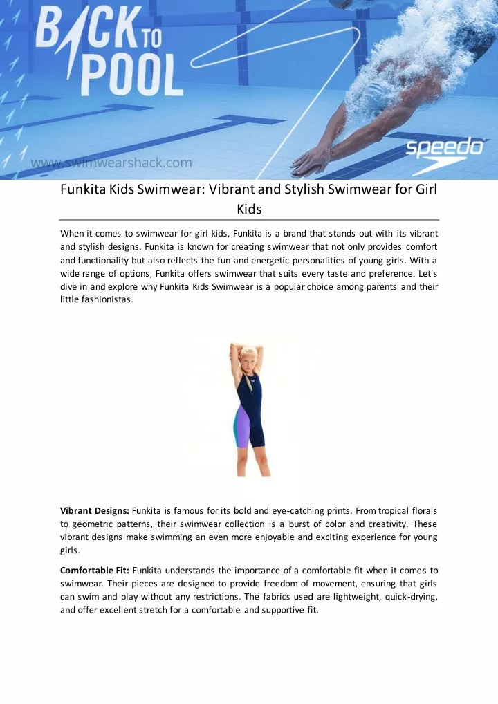 funkita kids swimwear vibrant and stylish