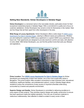 setting new standards sohan developers in sahakar