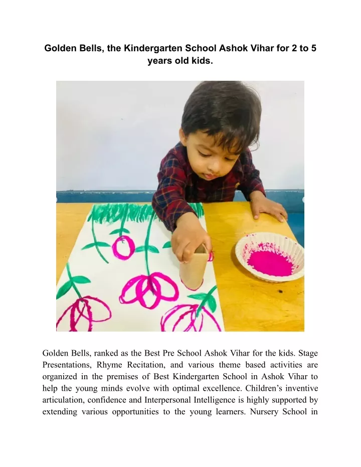 golden bells the kindergarten school ashok vihar