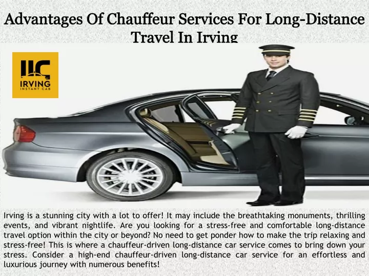advantages of chauffeur services for long