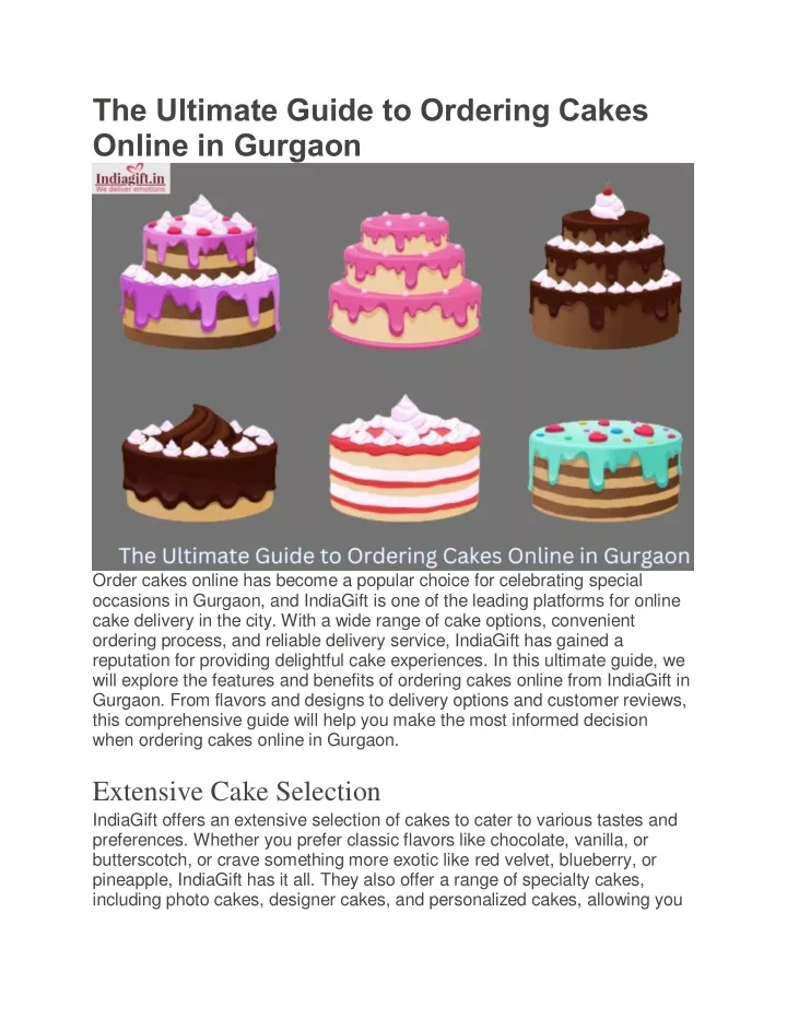 the ultimate guide to ordering cakes online