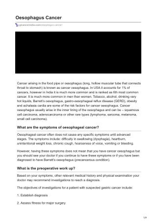 oesophagus cancer