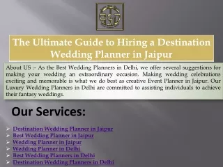 The Ultimate Guide to Hiring a Destination Wedding Planner in Jaipur