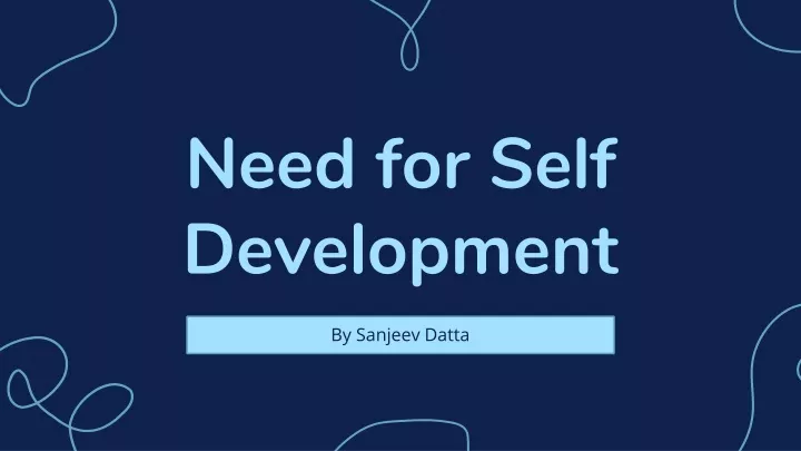 need for self development