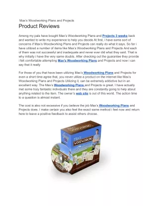 max s woodworking plans and projects product