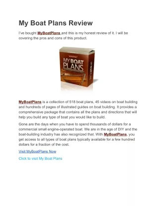 my boat plans review