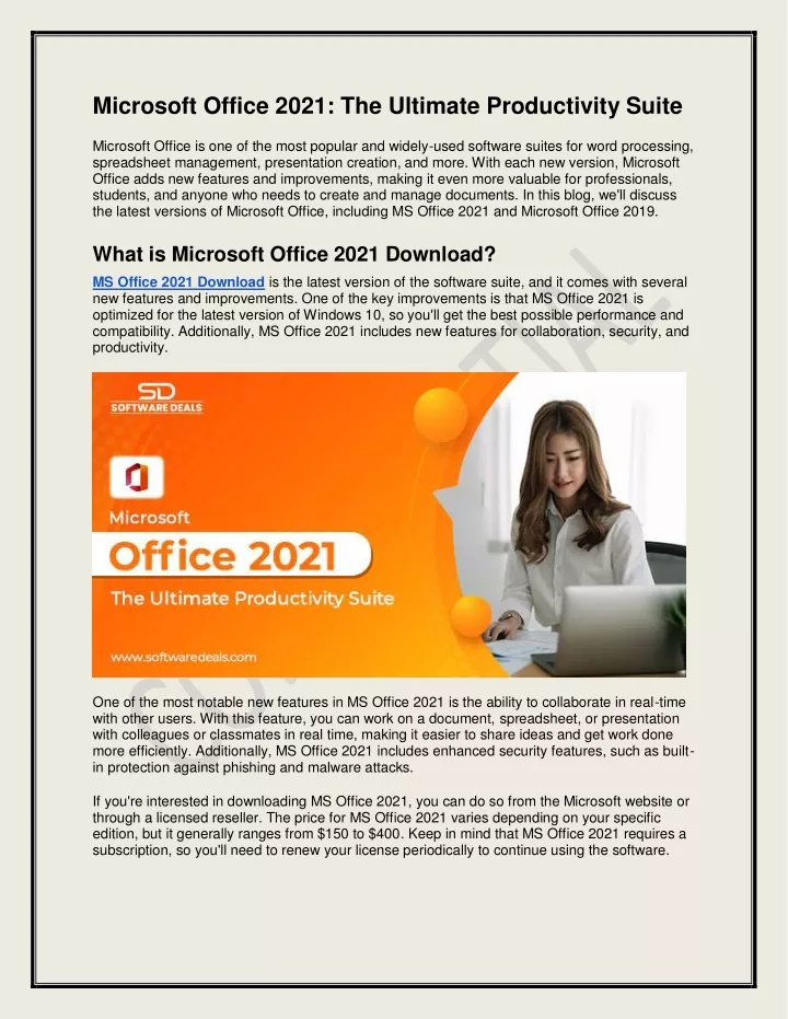 microsoft office 2021 the ultimate productivity