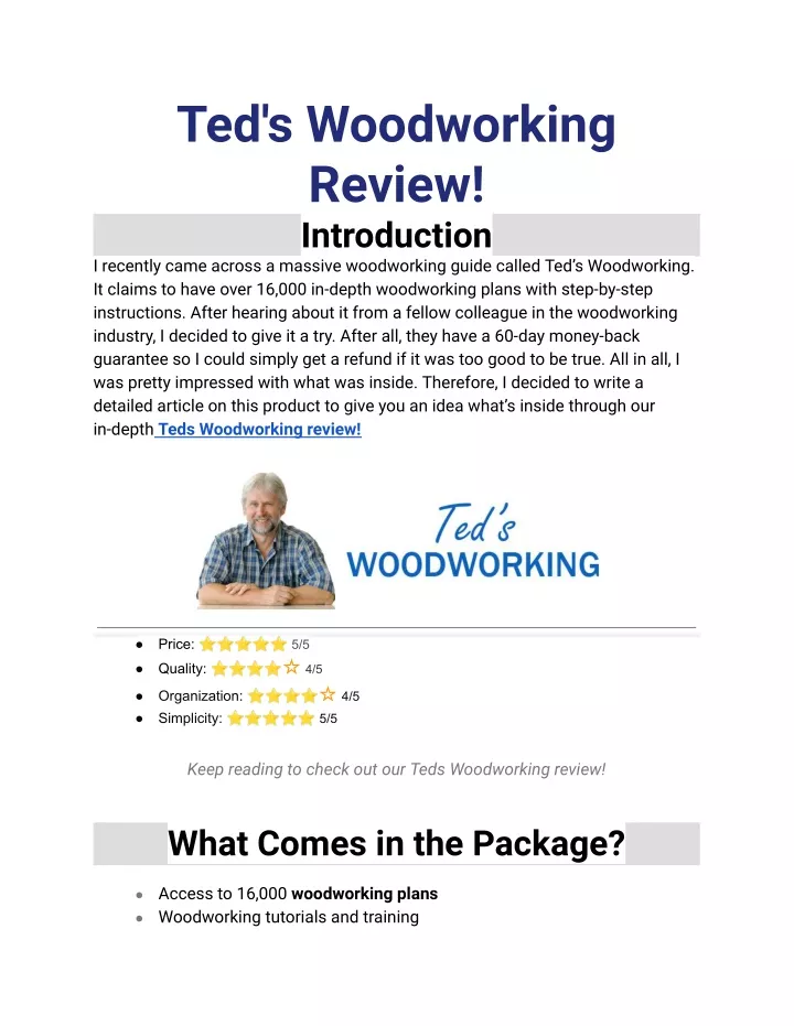 ted s woodworking review introduction i recently