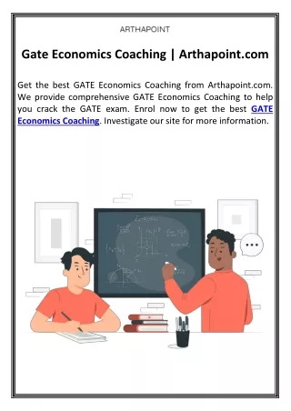 Gate Economics Coaching | Arthapoint.com