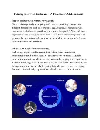 futureproof with exstream a foremost ccm platform