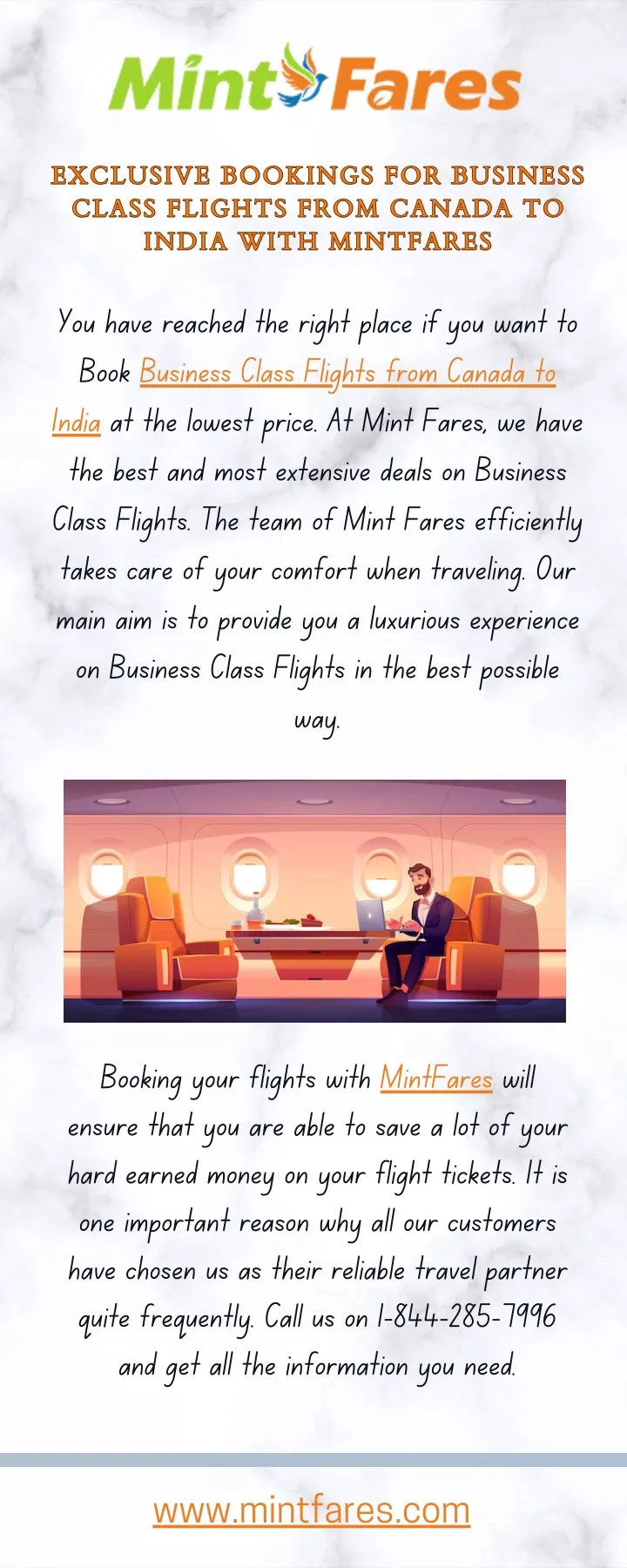 exclusive bookings for business class flights