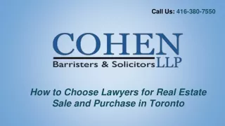 How to Choose Lawyers for Real Estate Investments in Toronto