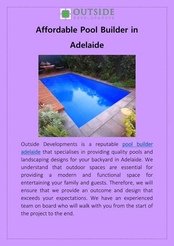 affordable pool builder in