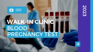 walk-in clinic blood pregnancy test