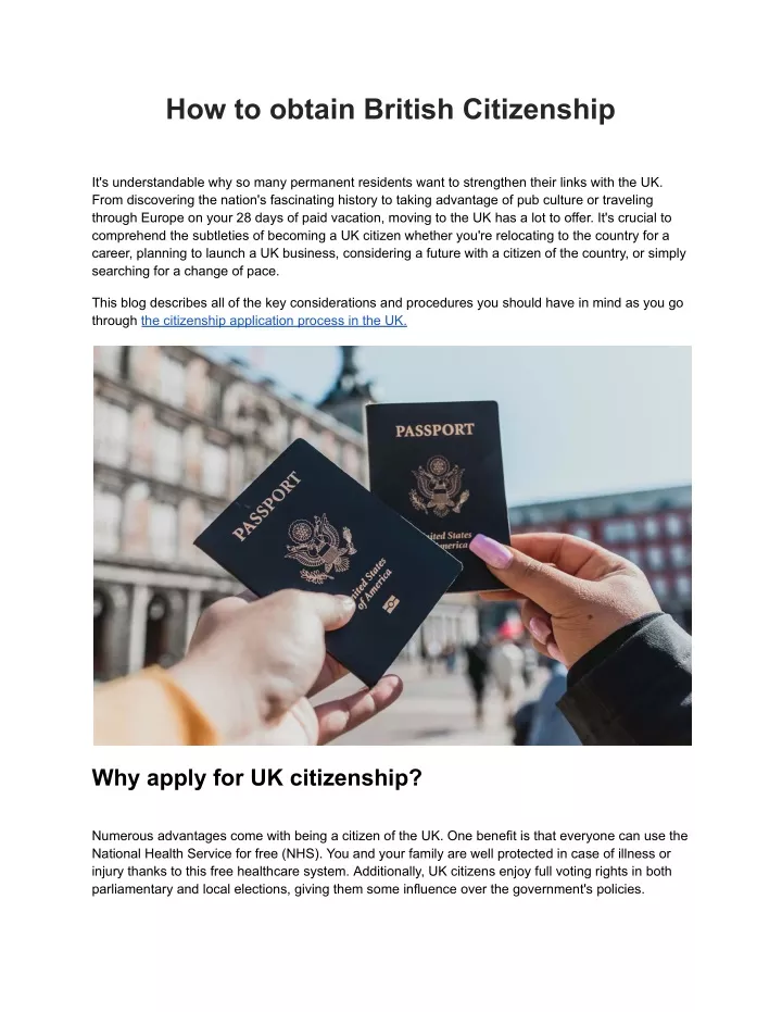 how to obtain british citizenship