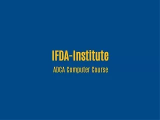 ADCA Computer Course