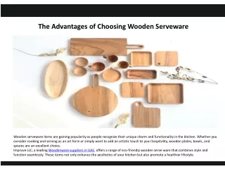 the advantages of choosing wooden serveware