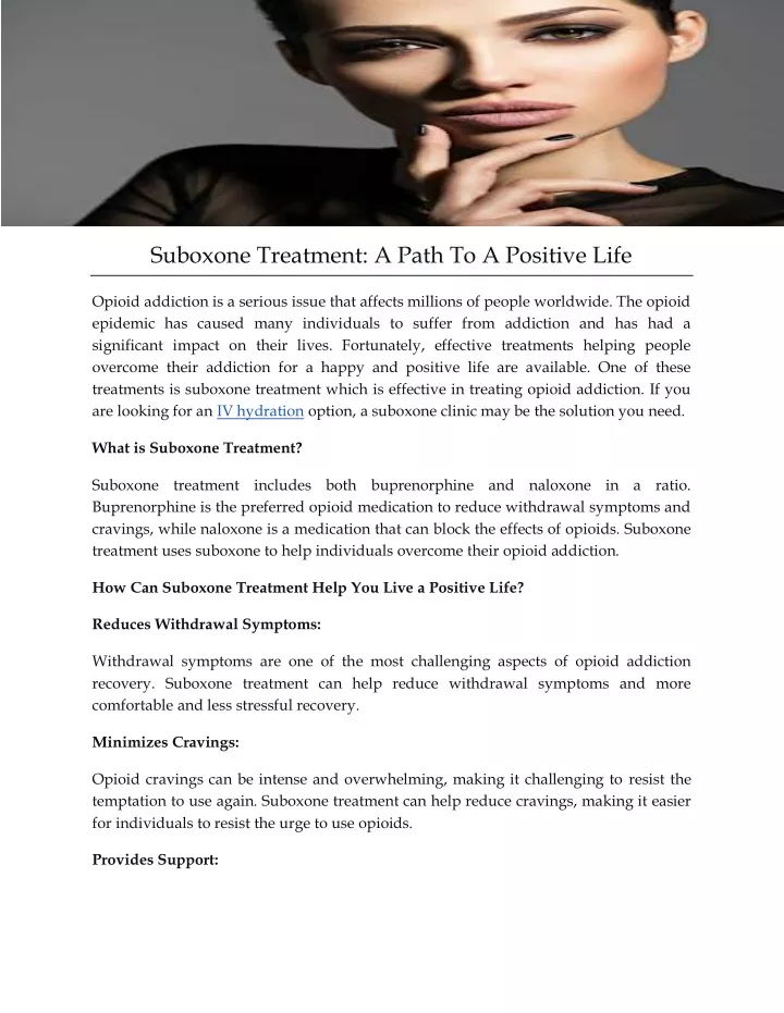suboxone treatment a path to a positive life