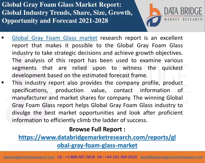 global gray foam glass market report global