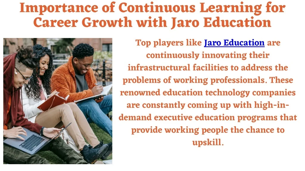 PPT - Importance of Continuous Learning for Career Growth with Jaro ...