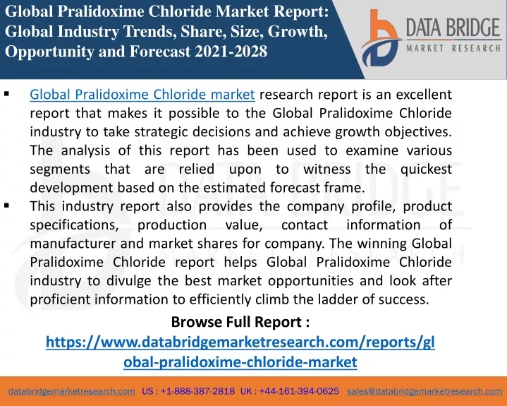 global pralidoxime chloride market report global