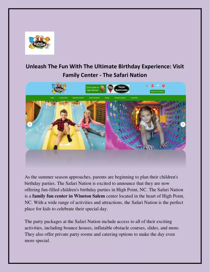 unleash the fun with the ultimate birthday