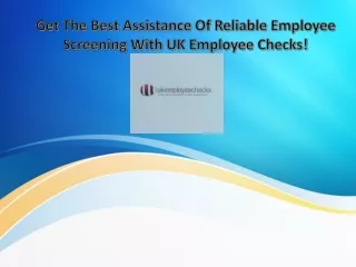 For Expert New Employee Background Screening, Contact Us Now!