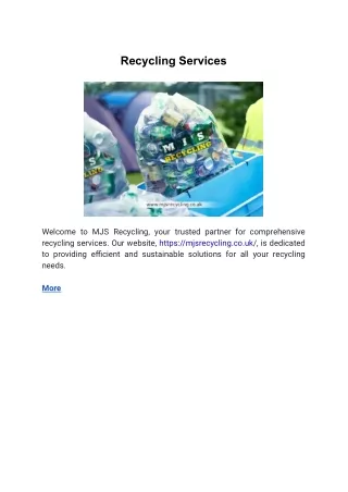 recycling services