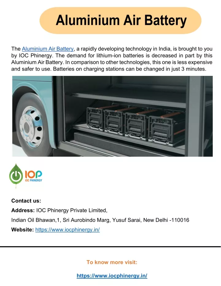 the aluminium air battery a rapidly developing