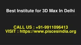 Best Institute for 3D Max In Delhi