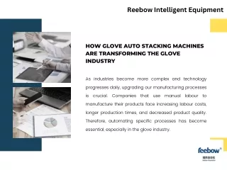 How Glove Auto Stacking Machines are Transforming the Glove Industry
