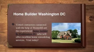 Home Builder Washington DC