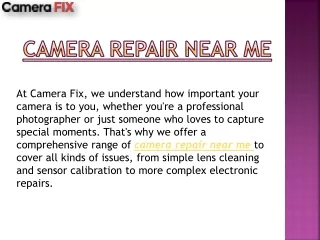Camera Fix: Get Your Camera Fixed Fast Reliable Camera Repair Near You