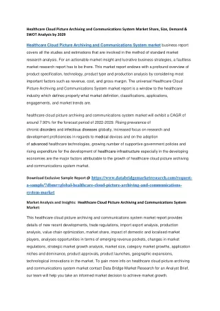healthcare cloud picture archiving