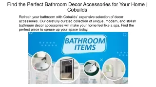Find the Perfect Bathroom Decor Accessories for Your Home