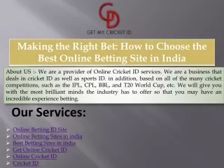 Making the Right Bet How to Choose the Best Online Betting Site in India