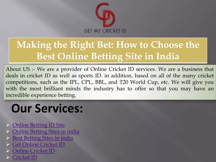 about us we are a provider of online cricket