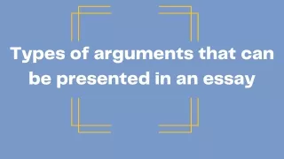 types of arguments that can be presented