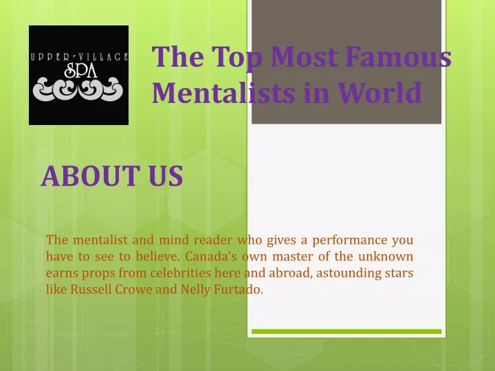 the top most famous mentalists in world