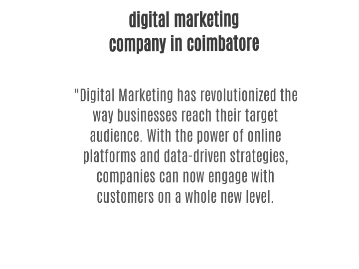digital marketing company in coimbatore