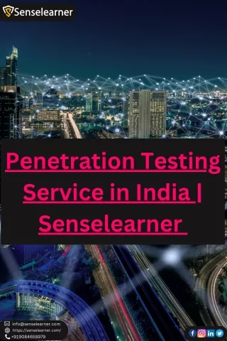 Penetration Testing Service in India Senselearner
