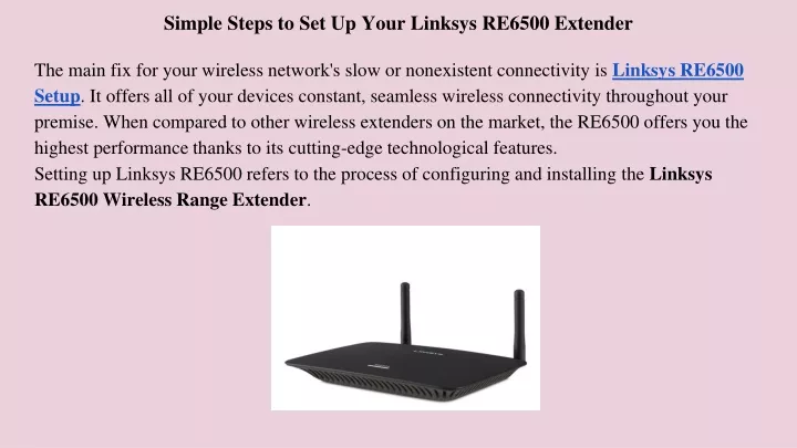 simple steps to set up your linksys re6500 extender