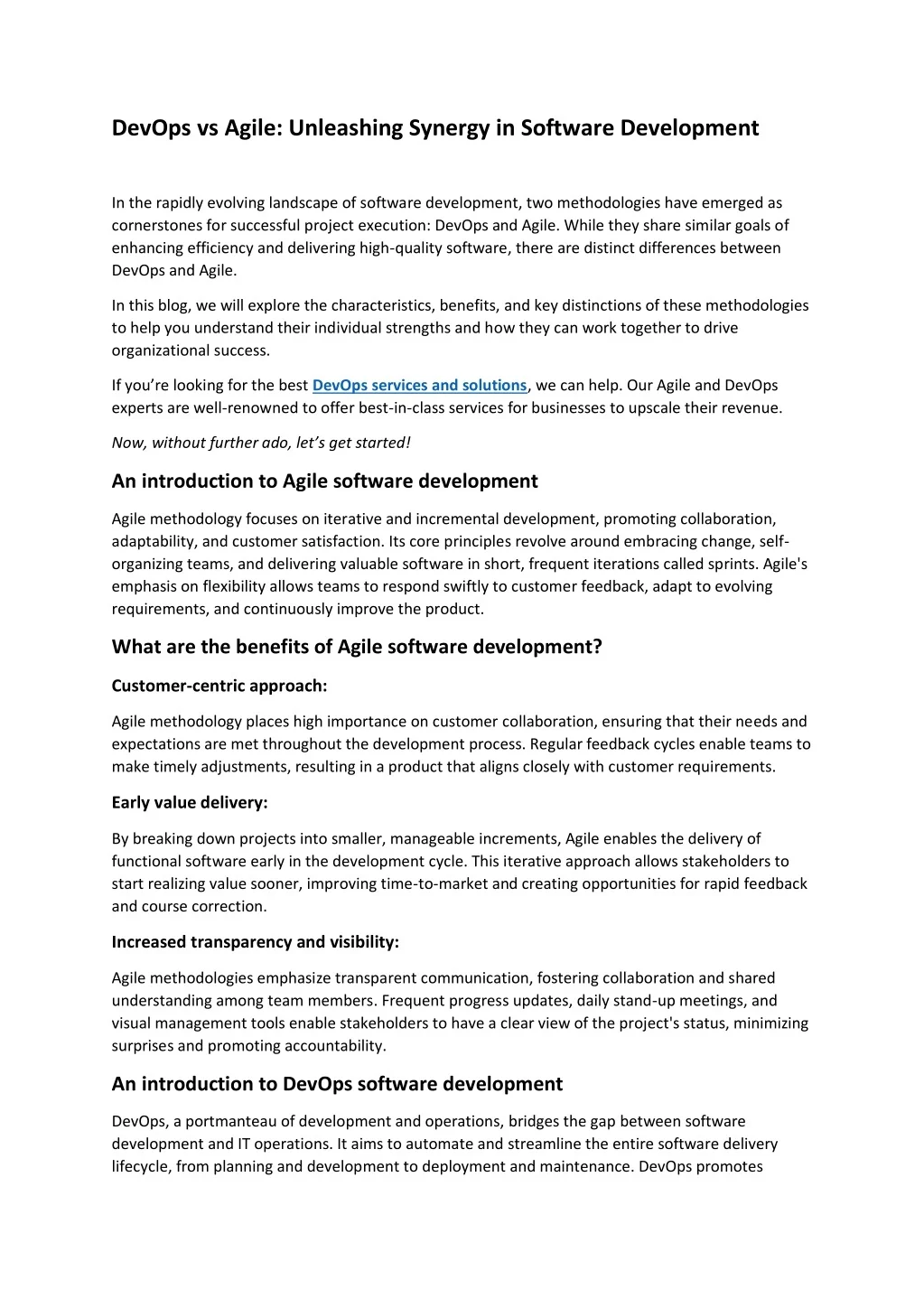 PPT - DevOps vs Agile software development PowerPoint Presentation ...