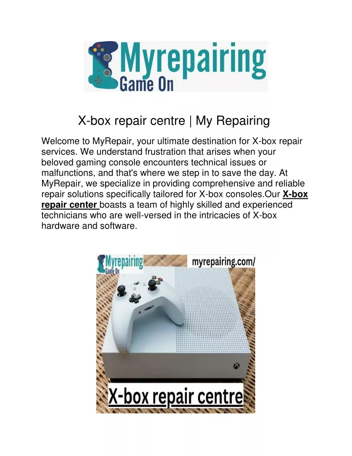x box repair centre my repairing