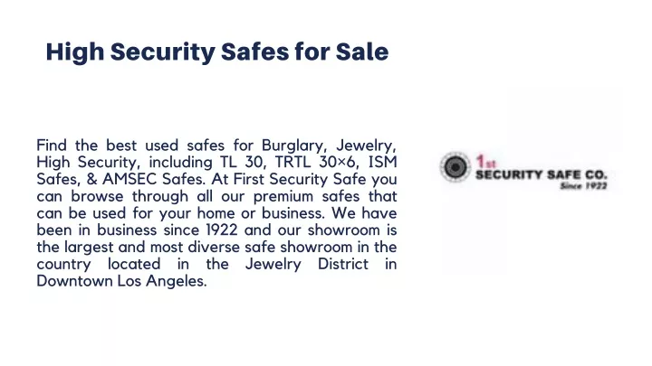 high security safes for sale