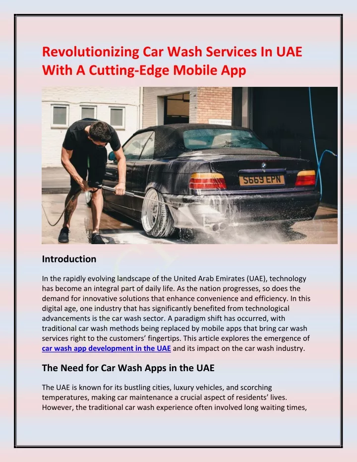 revolutionizing car wash services in uae with